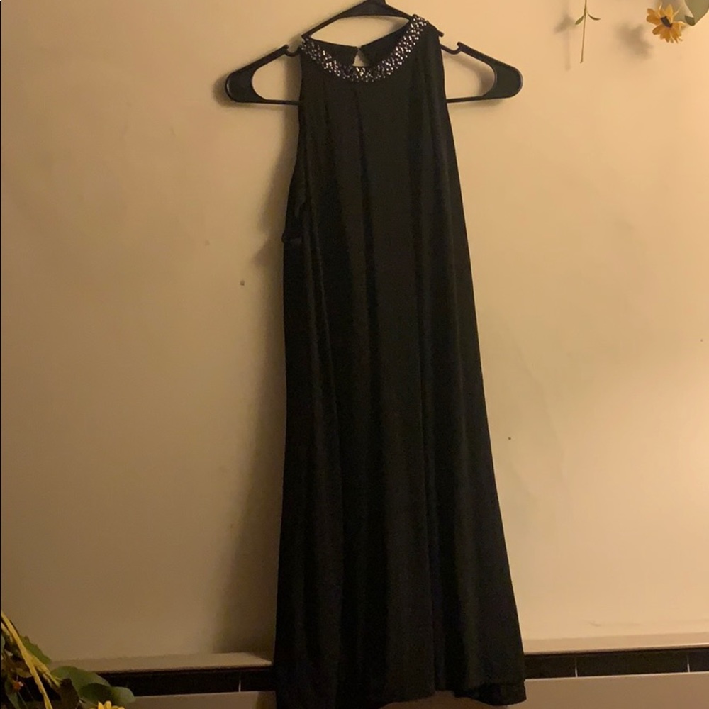 Calvin Klein Rhinestone High Neck Dress